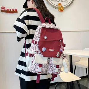 Niedlicher koreanischer Rucksack mit großem Fassungsvermögen für Schülerinnen Damen
