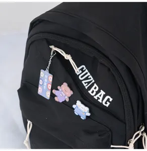 Lightweight small mini backpack for women, waterproof Japanese style casual daypack with cute bear.