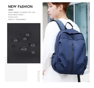 Sac à dos imperméable décontracté pour homme sac d'école ordinateur bleu oxford