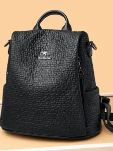 Zaino da donna nero elegante con grande capacita per il commuting giornaliero e uso casual.