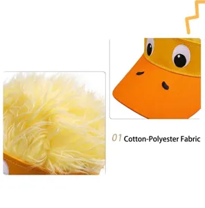 Adult funny wig baseball cap cartoon duckbill hat versatile hair visor for men women