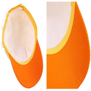 Adult parent-child funny wig baseball cap with orange brim and soft lining for daily wear.