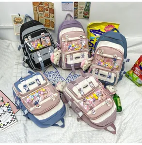 Zaino per studenti di grande capacità stile giapponese simpatico zainetto casual per ragazze