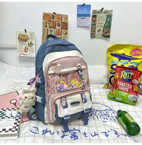 Zaino giapponese di grande capacità stile Harajuku zaino per studenti zaino casual multi-tasca