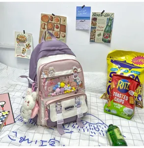 Zaino scolastico di grande capacita in stile harajuku giapponese per studenti casual
