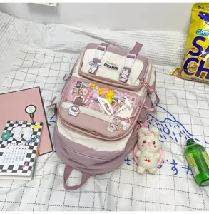 Zaino grande capacità stile giapponese simpatico borsa scolaretta casual da viaggio