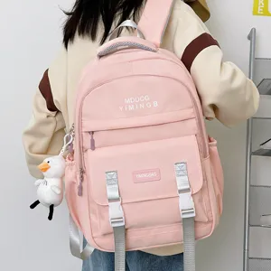 Zaino scolastico rosa grande capacita casual borsa da scuola carina per ragazze quotidiano