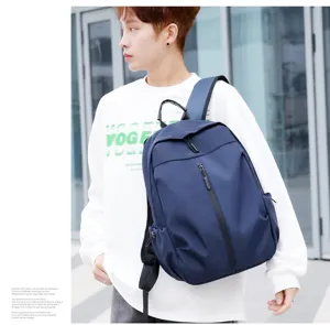 Sac à dos homme affaires loisirs oxford bleu foncé ordinateur voyage école fermeture éclair