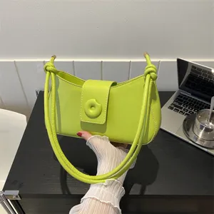 Elegant sac a main epaule tendance vert lime pour femme, superbe sac en cuir.