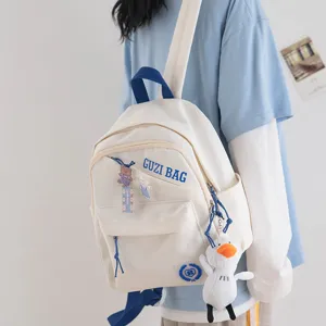 Lightweight Small Waterproof Polyester Casual Backpack For Women Ins Style Fashion School Bookbag Daily Travel