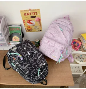 Cute ins style backpack for women, large capacity school bag for students. Casual chic.