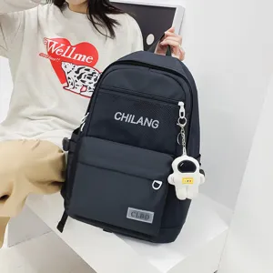 Großer Kapazität lässiger Rucksack für Studenten und Outdoor, leichter blauer Schulranzen.