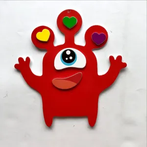 DIY cartoon monster EVA foam puzzle sticker for kids early education educational toy.