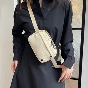Waterproof nylon crossbody bag casual lightweight shoulder bag for daily travel and outdoor.