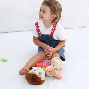 Montessori human body anatomy apron educational toy for kids early learning organ model plush