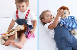 Educational human anatomy apron toy for kids body organs cognitive learning model.