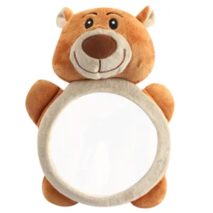 Süßer Plüsch Bär Baby Auto Rückspiegel Sicherheitsspiegel Kleinkind Spielzeug Detailansicht.