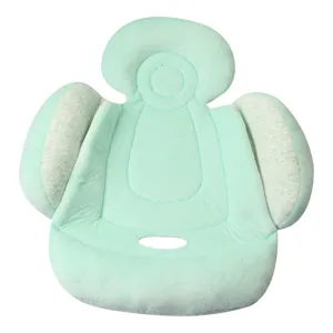 Mintgroen baby kinderwagen zitkussen autostoel inlegzacht pluche universeel pad