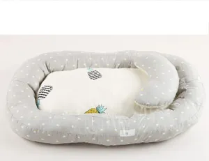 Newborn portable baby nest infant sleeping bed anti-pressure baby cradle with small pillow