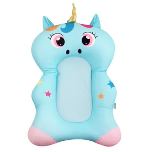 Baby bath mat newborn anti-slip support net cute unicorn infant bathing tub cushion seat safe