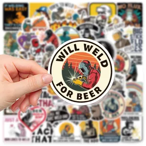 Cartoon welder graffiti vinyl stickers pack for luggage skateboard helmet decoration