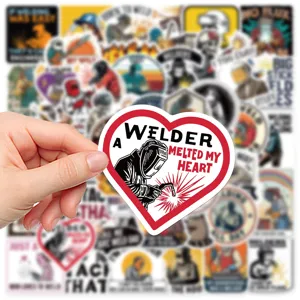 Waterproof vinyl welding sticker pack, cute heart welder decal for laptop luggage skateboard helmet