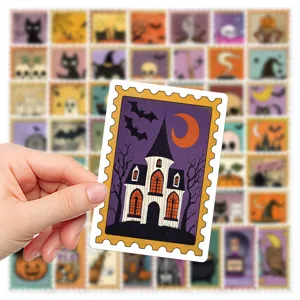 Halloween retro stamp stickers waterproof cute aesthetic spooky decals for journal water bottle laptop