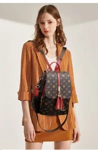 Femme mode sac à dos style coréen loisir voyage grande capacité sac bandoulière chic