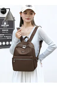 Sac à Dos en Nylon pour Femme Grand Sac de Voyage Loisir Élégant Rucksack Tendance