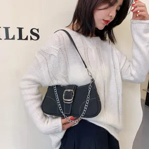 Borsa a tracolla in denim alla moda da donna borsa sottobraccio versatile in tela casual