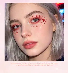 Waterproof face stickers glitter eye makeup temporary tattoos for party makeup and festival decor