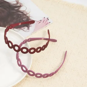 Retro Hohlring Stirnband Für Damen Einfaches Mattes Kunststoff Rutschfestes Haarreif Zubehör Elegantes Schmales Haarband