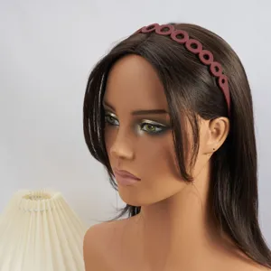 Retro Harz hohler kreisförmiger Haarreif für Damen, minimalistischer matter Anti-Rutsch-Haarreif.