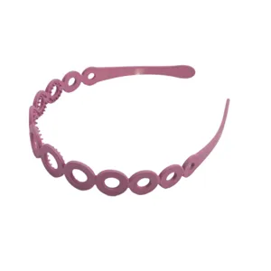 Minimalistisches mattes Harz hohles kreisförmiges Stirnband für Damen rutschfest Haarreif.