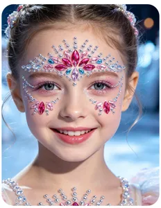 Enfants strass autocollants visage fête sourcils front maquillage festival cristaux