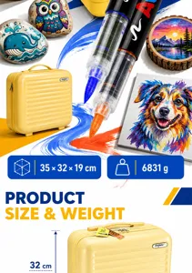 Portable acrylic marker set with suitcase storage, 466 vibrant colors for student art painting.