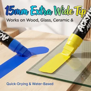 15mm Extra Wide Tip Acrylic Marker Water-Based Quick-Drying Graffiti Pen for Wood Glass