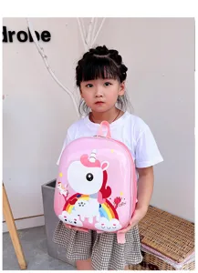 Kids hard shell backpack cute unicorn design pink school bag for kindergarten kids
