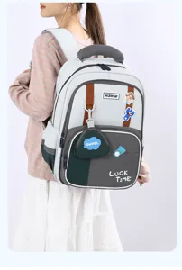 Student school backpack casual multi-layer lightweight laptop bag waterproof travel daypack