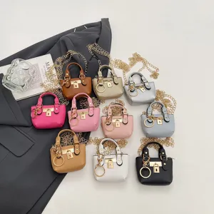 Mini PU Leather Crossbody Bag Women Fashion Litchi Pattern Shoulder Bag Small Square Bag Cute Handbag Purse