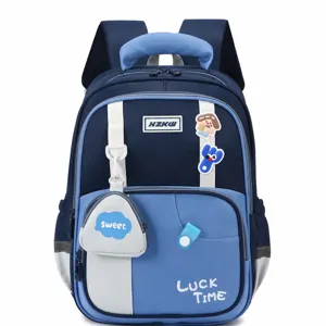 Stylish student school backpack with multiple compartments, lightweight design.