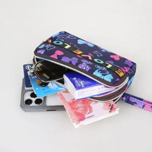 Large capacity women long wallet oxford cloth multi-layer zipper clutch phone purse