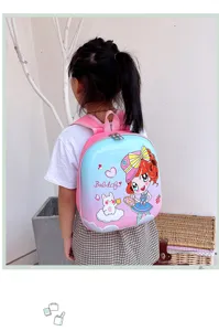 Cute cartoon hard shell children backpack for school kids, large capacity casual daypack.