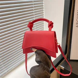Red women handbag stylish shoulder crossbody bag top handle fashion daily commute purse