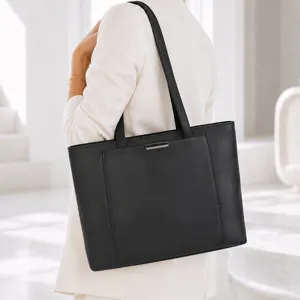 Large Capacity Commuting Tote Bag Genuine Leather Women Handbag Fashion Minimalist Top Layer Cowhide Shoulder Bag