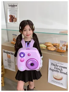 Süßer Kinder Rucksack in Kamera Form aus EVA für Kindergarten Jungen und Mädchen 3D.