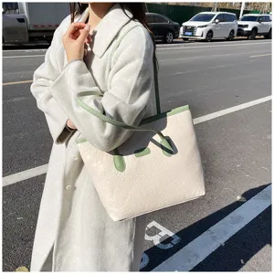 Large capacity women tote bag stylish debossed design commuting shoulder bag casual handbag
