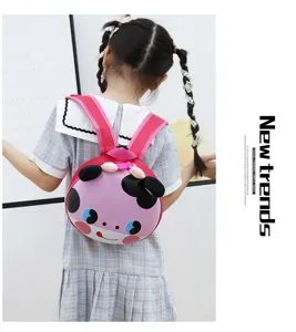 Süßer Cartoon Tier Kinder Rucksack rosa Eierschale Schultasche für Kleinkinder Jungen Mädchen
