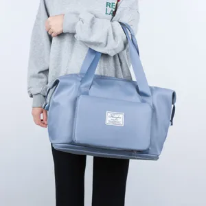 Large capacity travel duffel bag foldable waterproof sports gym bag for women men gym fitness