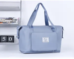 Foldable travel duffel bag large capacity fitness gym bag waterproof shoulder handbag
